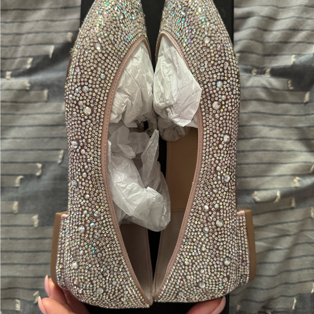 Betsey Johnson Sparkling Rhinestone Flats - Picture 3 of 7